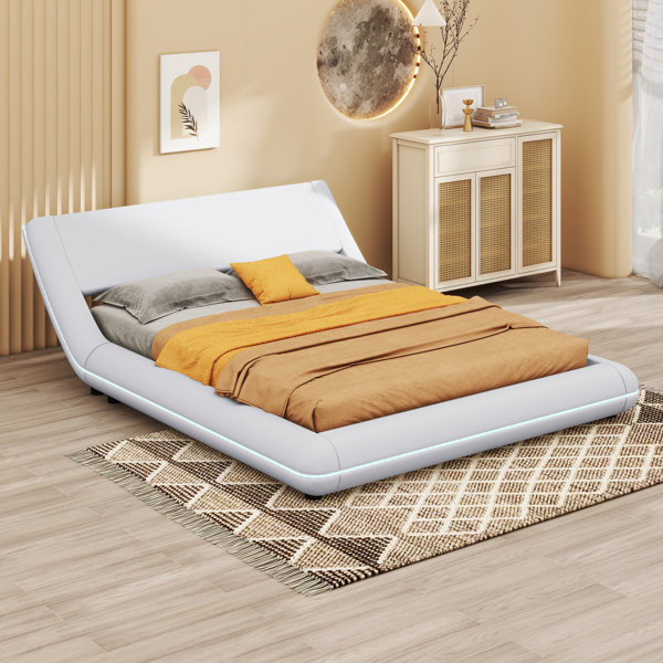 Wrought Studio Khiyon Upholstery Platform Bed Frame with Sloped ...